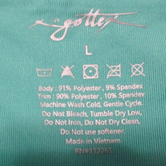 Gottex skort NEW aqua blue pull on & stretchy, pleated skirt size L - Picture 2 of 7